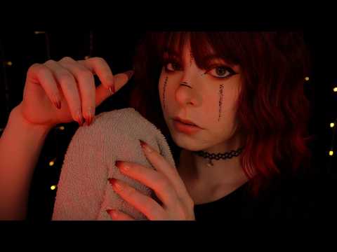 ASMR | "shh, relax" slow, gentle whispering & towel scratching - breathing, shushing
