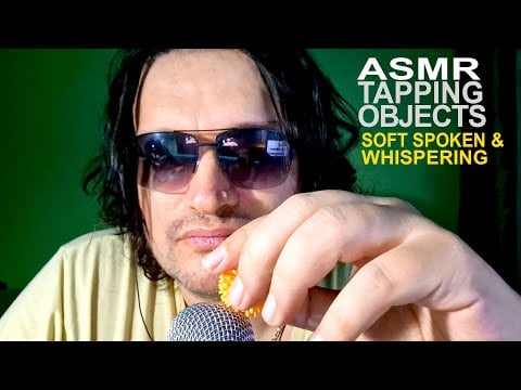ASMR Tapping | Rubber and plastic objects sound triggers | soft spoken and whispering