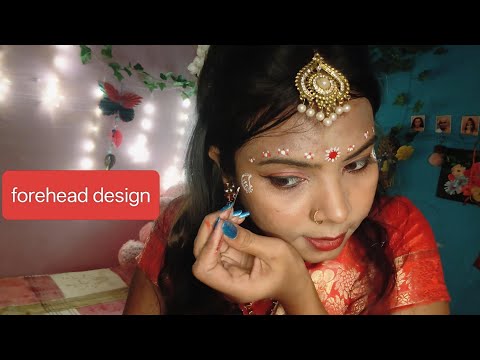 Asmr creating kumkum design on my forehead |
