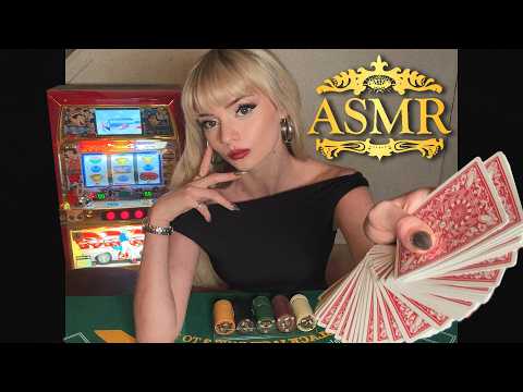 ASMR Casino Roleplay | Blackjack, Slot Machine, bad math
