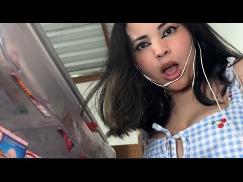 Asmr VOCÊ está dentro da minha GELADEIRA 🧊😱🤨🧐