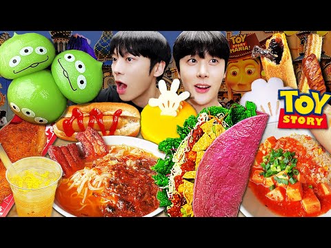 ASMR MUKBANG| 일본 랜덤 디저트 아이스크림 먹방 & 핫도그, 치킨, 라면, 디즈니 Disney Random DESSERT EATING Review