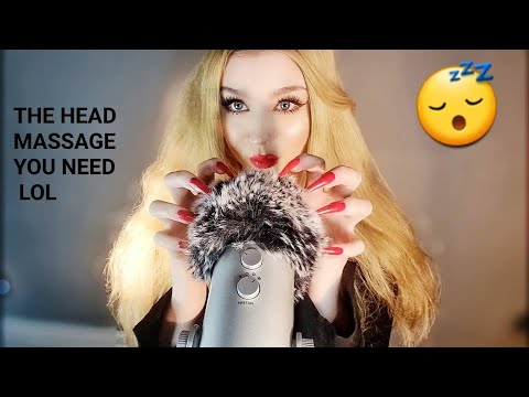 ASMR | INTENSE HEAD MASSAGE - FLUFFY/RAW MIC SCRATCHING (NO TALKING)