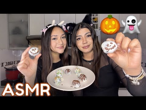 ASMR ESPAÑOL / COCINANDO UN POSTRE RÁPIDO Y FÁCIL PARA HALLOWEEN CON @Mariadlasmrll