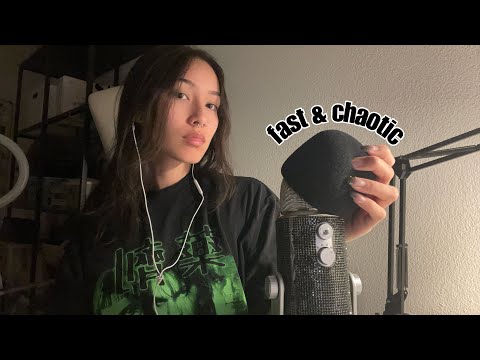 ASMR ☆ fast & aggressive triggers (tapping, manga gripping, hand sounds,…)