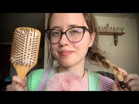 Unbraiding and Brushing Hair + Whisper Ramble ASMR