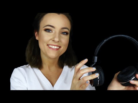 Hearing Test ASMR (gloves, tuning fork, ear to ear)