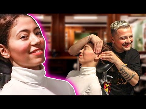 ASMR HEAD & BACK THERAPY IN REAL BARBER SHOP 🎀 ASMR FEMALE MASSAGE