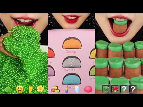 50 FOODS MUKBANG ASMR COMPILATION, MYSTERY CHOCOLATE MARSHMALLOW, CHINESE DESSERTS, MINECRAFT FOOD