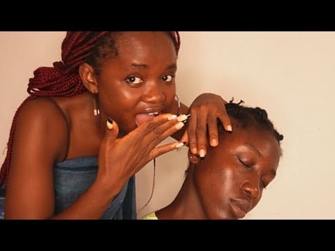 ASMR REAL PERSON EAR PICKING& CLEANING WITH FAKE SPIT PAINTING(BRAIN MELTING TRIGGER)😴