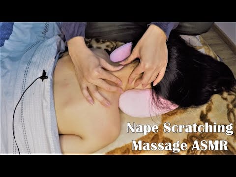 ASMR NAPE SCRATCHING | Shoulder, Upper Back & Nape Massage with Oil