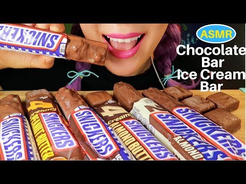 ASMR 다양한 스니커즈 초코바+아이스크림바 리얼사운드 먹방 |SNICKERS CANDY BAR+ICE CREAM BAR EATING SOUND| CURIE.ASMR