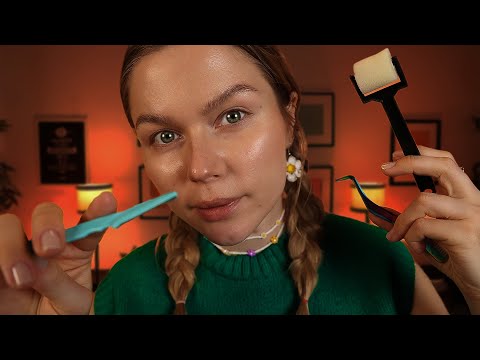 ASMR Beauty Treatment ✨ Eyelash & Eyebrow Grooming for Sleep