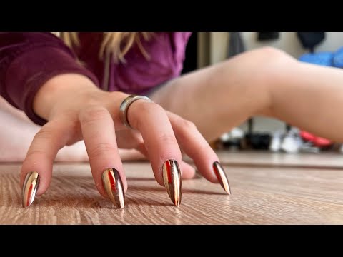 front vs back cozy floor tap & scratch asmr (lofi)