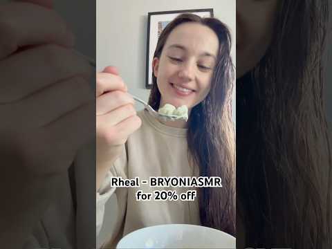 ASMR Kiwi Yoghurt Breakfast Bowl 🥝 🌱  Rheal Gut Feel Superfood Blend #rhealambassador #asmrfood