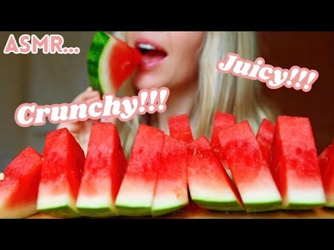 ASMR Eating WATERMELON! INTENSE SOUNDS! 수박을 먹는 먹방