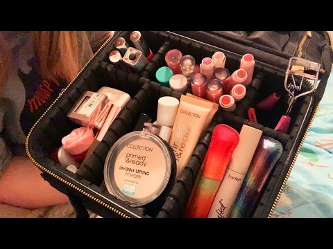 ASMR Makeup Collection Organising Part 1 (Whispered, Rummaging)