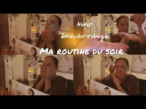 Asmr français, je te partage ma routine du soir, avec un peu de  blabla.