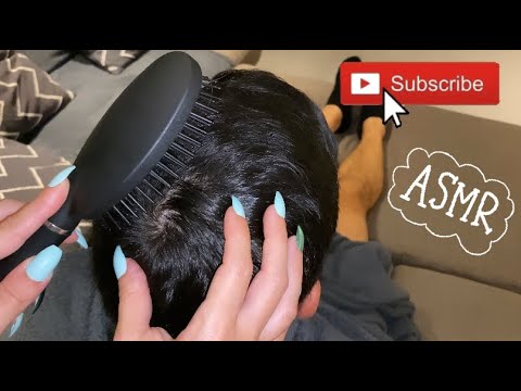 ASMR⚡️Hair brushing and scalp scratching! (LOFI)