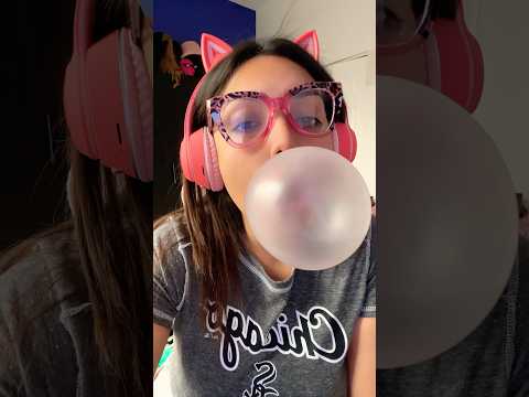 BUBBLE GUM ASMR | blowing bubble gum sounds popping #bubblegumblowing #bubblegum