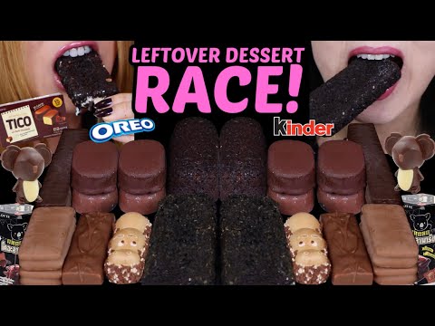 ASMR LEFTOVER DESSERT RACE! TICO ICE CREAM BARS, MILKY WAY, OREO ...