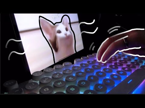 ASMR Fast aggressive Keyboard Typing Sounds , No talking , キーボードのタイピング音