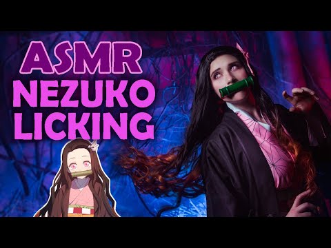 ♠• АСМР НЕЗУКО ДЕЛАЕТ ЛИКИНГ 💦👅 | ASMR NEZUKO LICKING 💦👅 | ВЛАЖНЫЙ АГРЕССИВНЫЙ ЛИКИНГ | WET MOUTH •♠