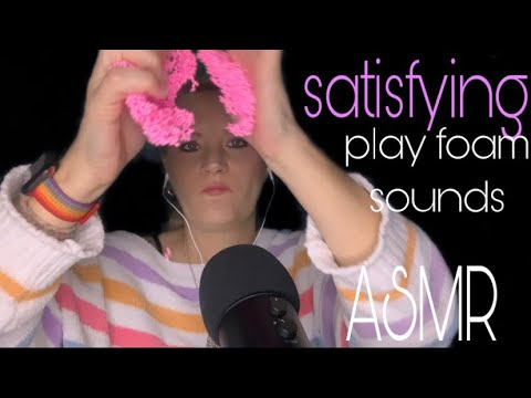 [ASMR] deutsch/german • satisfying Play Foam sounds • sticky, squishy & crunchy • Sandglass trickle