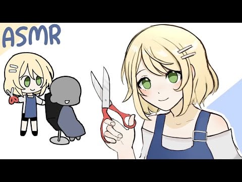 ASMR | comfy hair salon ✂️   cutting and brushing your hair with tingles 💙💤 * 2023