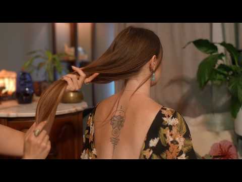 ASMR✨Super Soft & Tingly Hair Play, Back Tracing & Massage for Deep Sleep (Soft Spoken, Real Person)