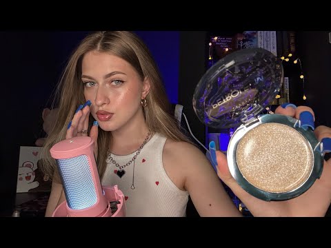ASMR Weird Girl Does You Makeup 💄 Fast & Aggressive, lipstick applying, kisses, whispers, tapping