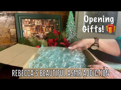 ASMR Opening Gifts! Unboxing! (Soft Spoken version) From Wyoming~Canada~Minnesota!