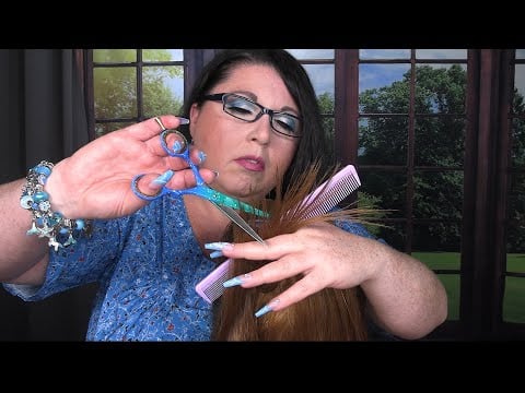 ASMR Hair Salon Roleplay (Wet Haircut, Razor, Gossip, Spray, Whispering) Real Hairdresser Vibes