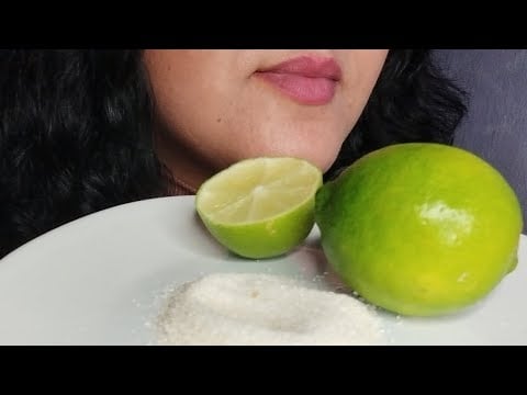 ASMR Comiendo limón 🍋 con azúcar