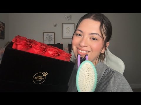 ASMR| Invisible heatless hair straightening & invisible hair clipping (personal attention 😴)