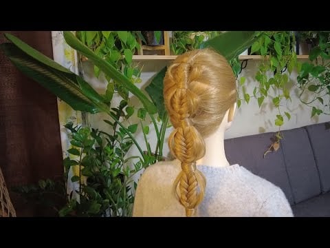 Fishtail bubble braid 🐟 ASMR 🐟 Hairstyles - Hairstyling, Hair Fixing, Perfectionist, Finishing Touch