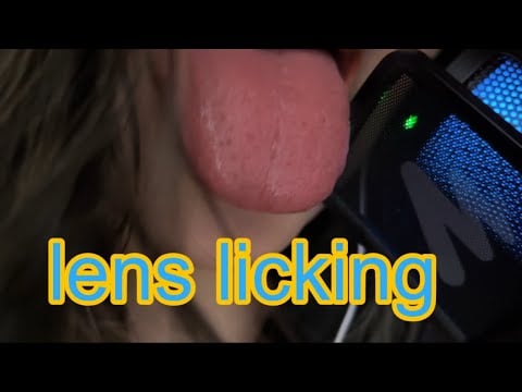 ASMR Lens lickng 👅💦+ Sons De Boca 