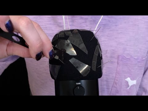 [ASMR] Removing Tape & Needles From Mic (Intense Tingles)