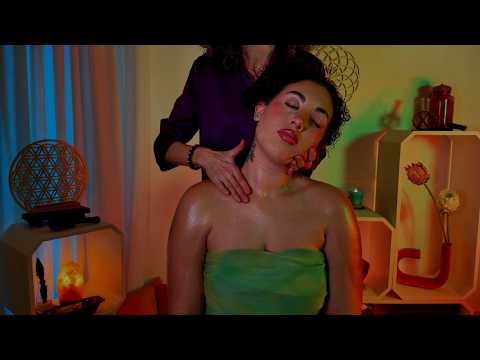 MASSAGGIO BURROSO Anti-Stress Collo Spalle ✨ ASMR su Persona Reale ✨ Musica Binaurale Rilassante