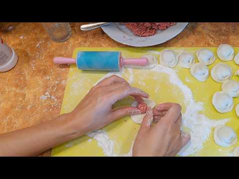 ASMR Russian girl cooks pelmeni