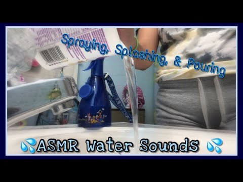 ASMR Water Sounds💦|Spraying|Pouring|Splashing|No Talking