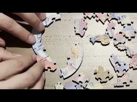 ASMR Wooden Puzzle (whispering) (tapping)