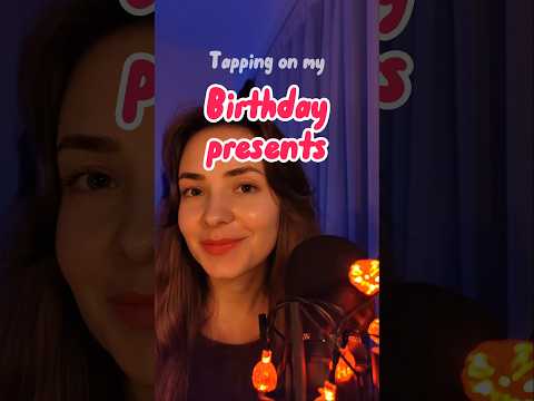 🥳 Tapping on my birthday presents ASMR #asmr #asmrsounds #asmrtriggers #shorts #relaxing