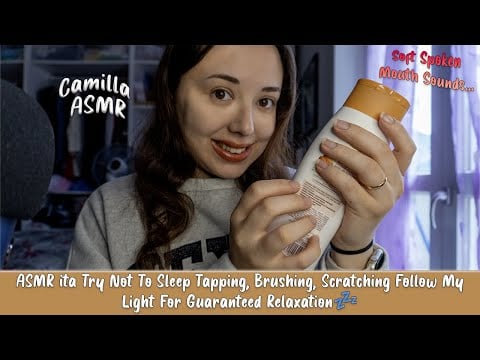 ASMR ita Try Not To Sleep Tapping, Scratching Follow My Light For Guaranteed Relaxation💤