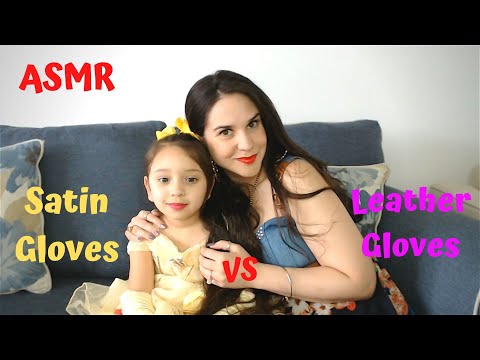 ASMR Satin VS Leather Gloves with mini Scarlet!!!