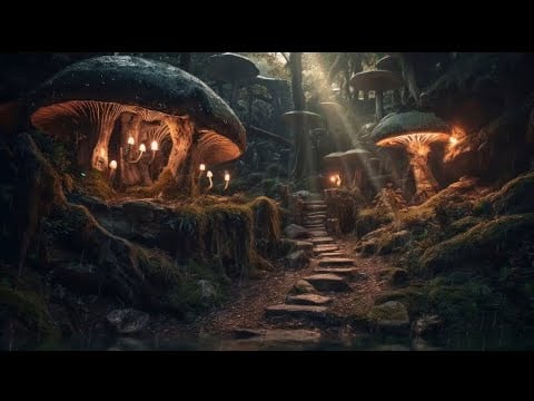 Rainy Mushroom Forest Rain Sounds For Relaxation, Sleeping, & Studying