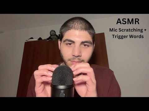 ASMR Mic Scratching + Trigger Words to relax to