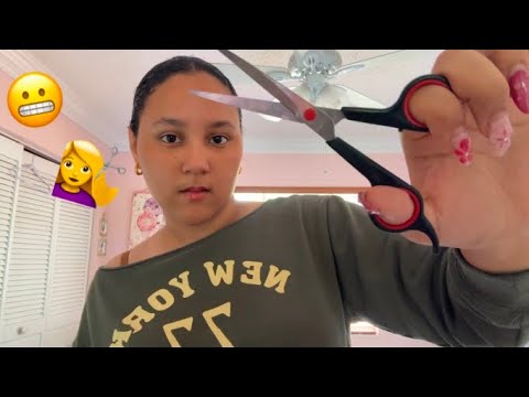 ASMR giving you an unprofessional haircut💇‍♀️