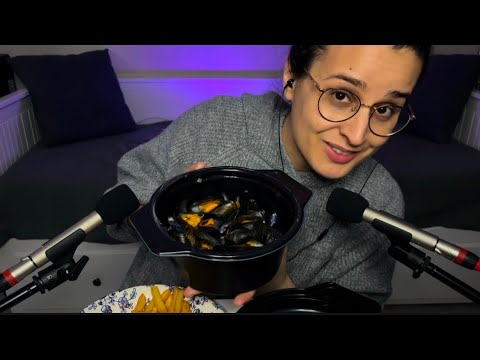 ASMR FR | DÉGUSTATION MOULES FRITES (MUKBANG)