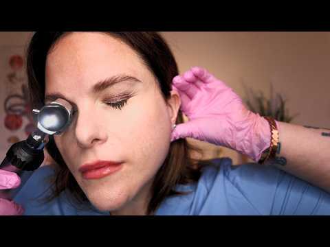 ASMR Detailed Ear Exam, Hearing Test & Ear Cleaning